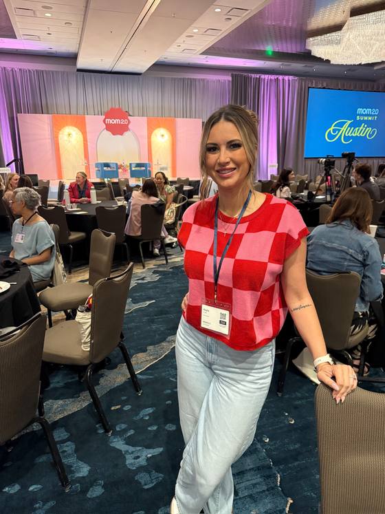 Kayla Kugler on the floor of the Mom 2.0 Summit in Austin